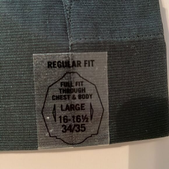 NWT Van Heusen Wrinkle Free Regular Fit Long Sleeve Button Down Shirt Size L - Picture 5 of 6